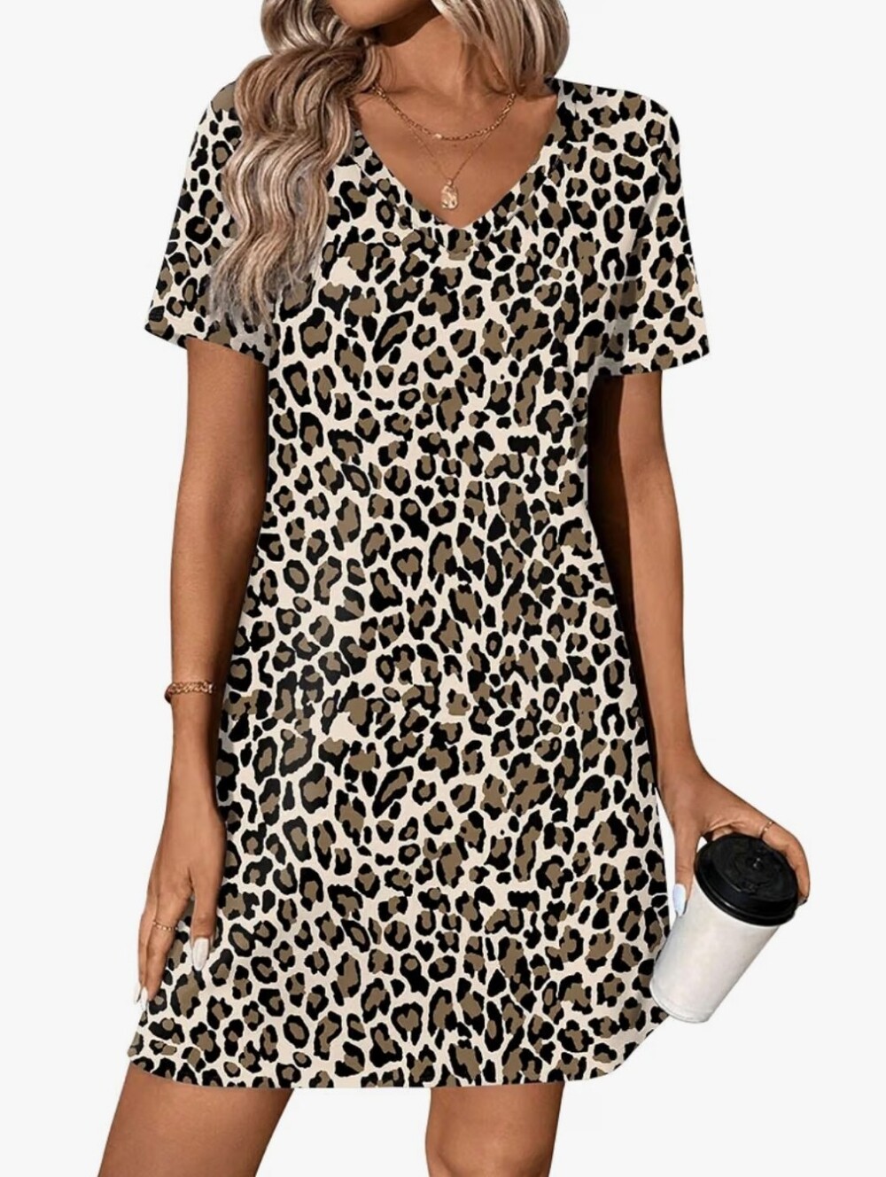 Nightgown V Neck Sleep Shirts for Women Soft Sleepwear